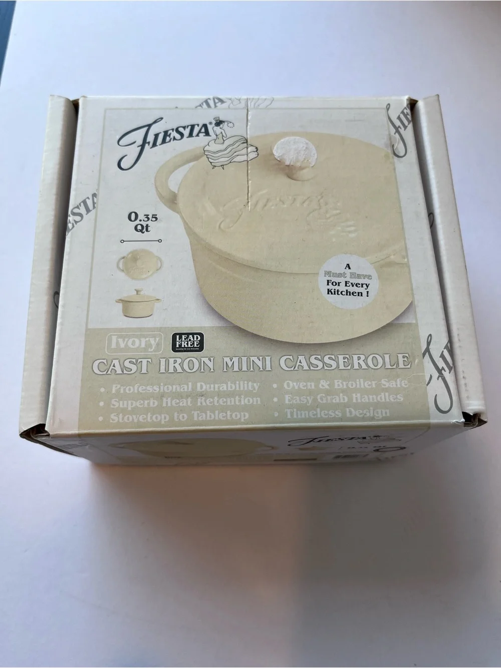 Fiesta Cast Iron Mini Casserole Ivory